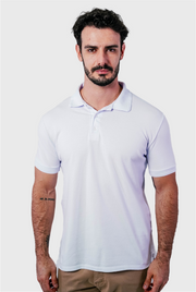 Polo Masculina Piquet Contínua Gola Estruturada Algodão Elastano