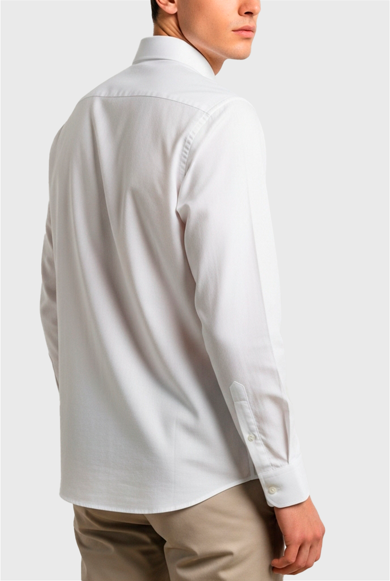 Camisa Manga Longa Comfort Básica Masculina Algodão Fio 60