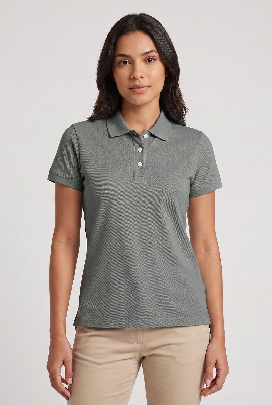 Polo Básica Feminina Work Poliéster Viscose