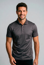 Polo Masculina Algodão Pima Elastano Lisa
