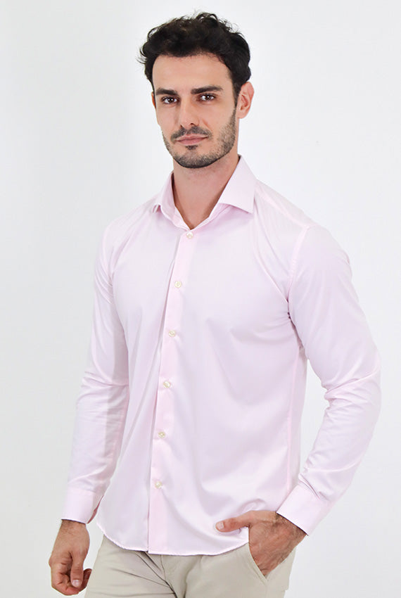 Camisa Masculina Manga Longa Slim Fit Oxford Modal Estruturada