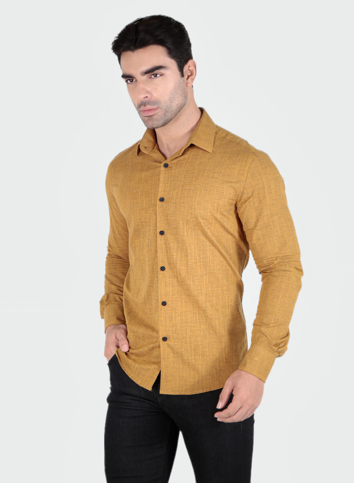 Camisa Social Masculina Manga Longa Slim Fit Flamê