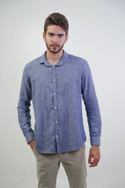 Camisa Masculina Manga Longa Linho Slim Fit