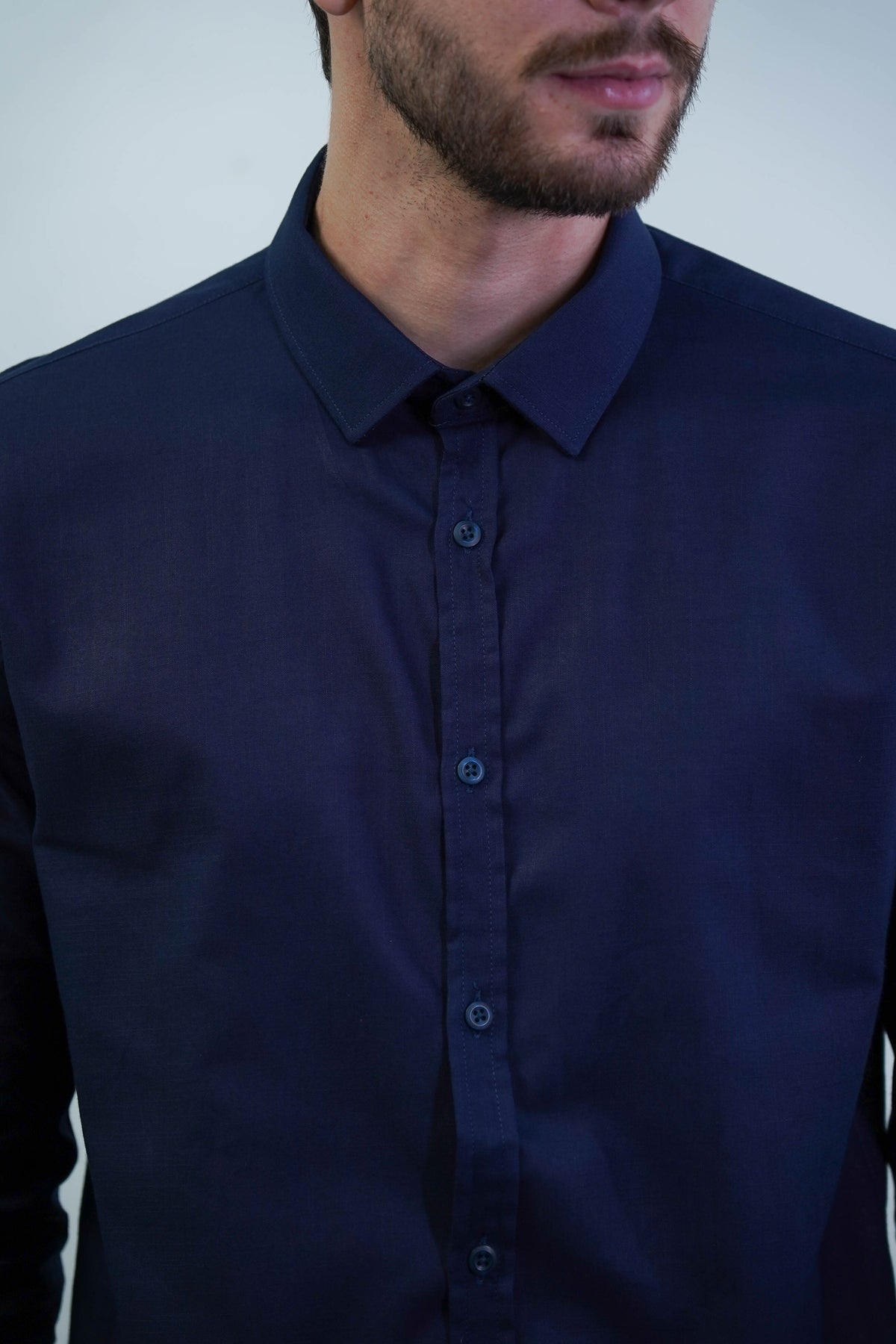Camisa Social Masculina Manga Longa Slim Fit Flamê