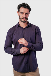 Camisa Masculina Flanela Manga Longa Slim Fit Algodão