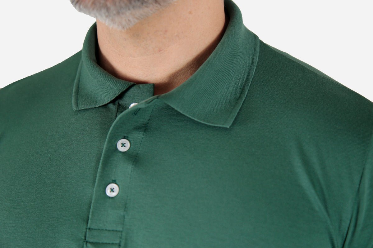 Polo Masculina Algodão Pima Elastano Lisa