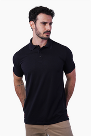 Polo Masculina Algodão Pima Elastano Lisa
