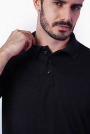 Polo Masculina Algodão Pima Elastano Lisa