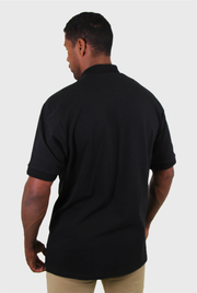 Polo Masculina Piquet Contínua Gola Estruturada Algodão Elastano