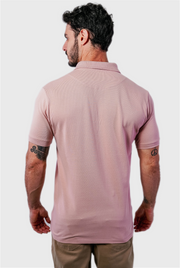 Polo Masculina Piquet Contínua Gola Estruturada Algodão Elastano
