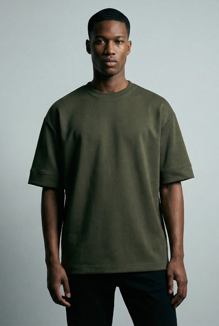 Camiseta Oversized Suedine Interlock Premium Algodão