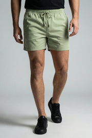 Short Sarja Masculino Cós Elástico Algodão