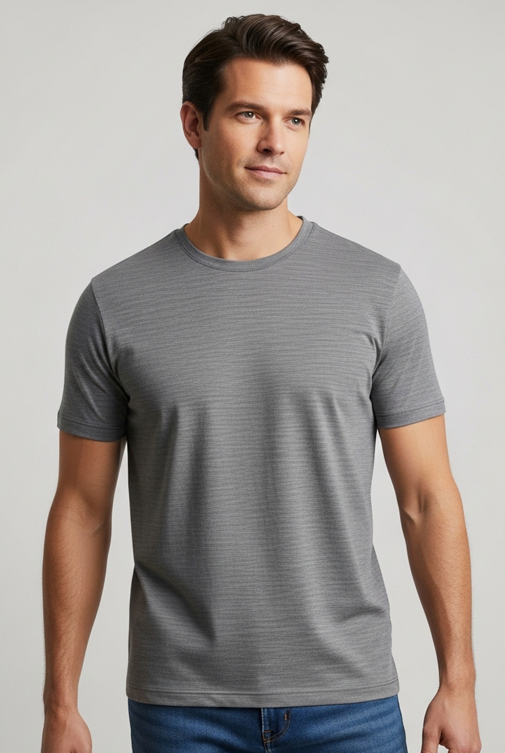 Camiseta Masculina Manga Curta Work Básica Poliviscose