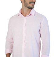 Camisa Masculina Manga Longa Linho Slim Fit