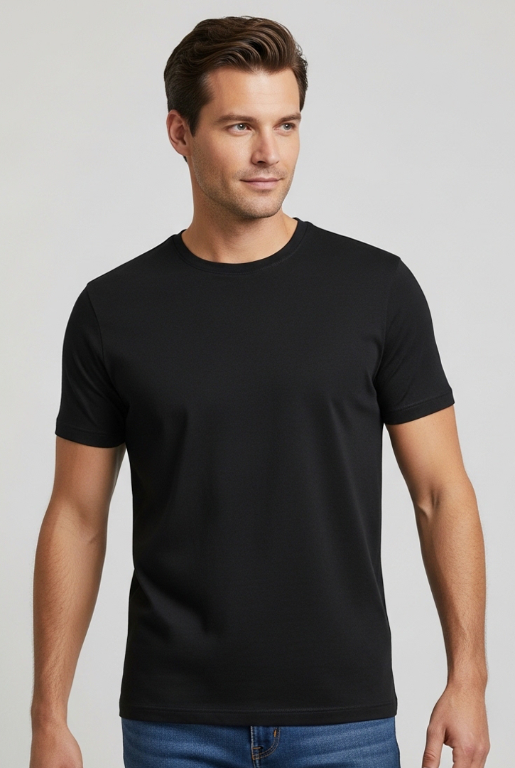 Camiseta Masculina Manga Curta Work Básica Poliviscose