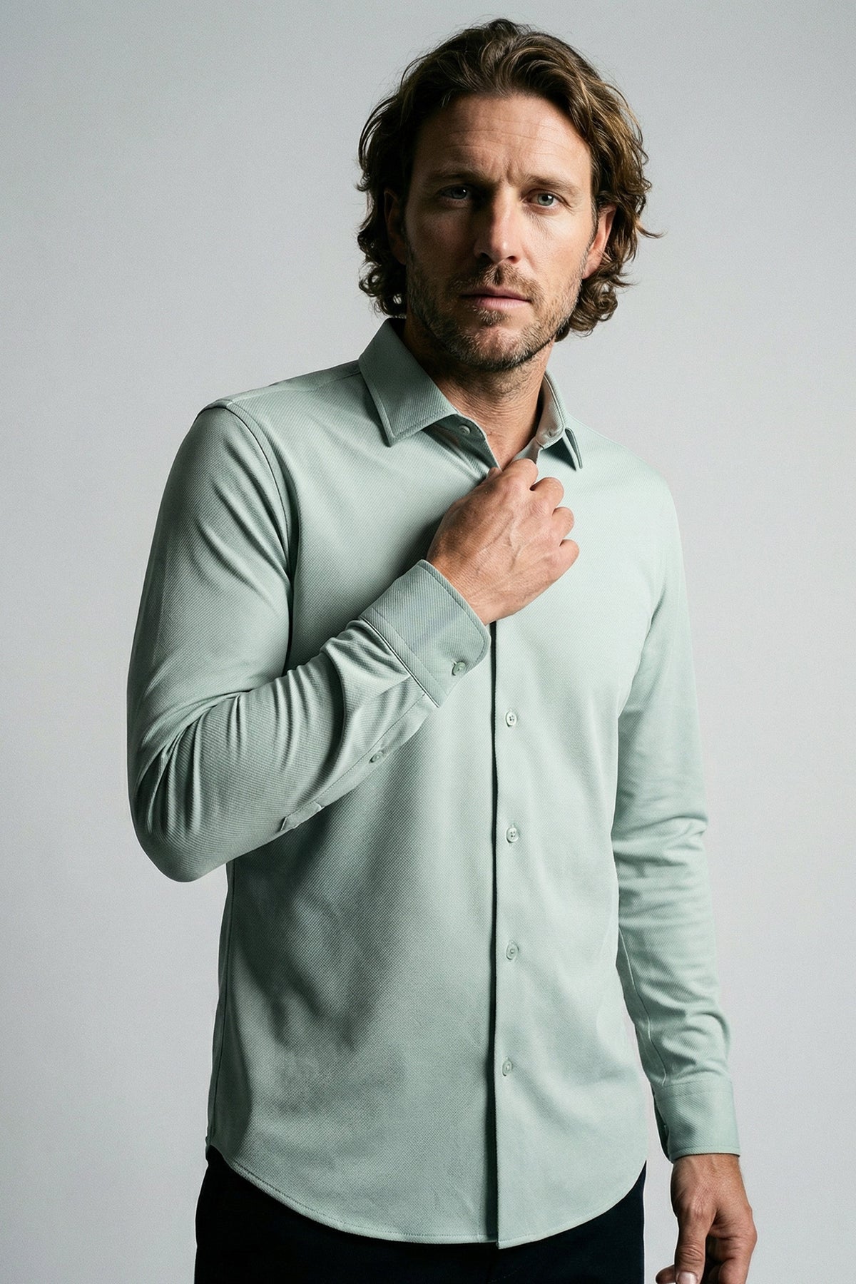 Camisa Masculina Tech Poliamida Twill Elastano