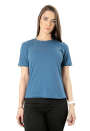 Camiseta Feminina Baby Long Gola Redonda Algodão
