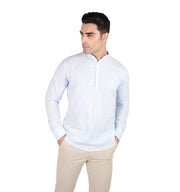Bata Masculina Manga Longa Gola Padre Flamê Algodão