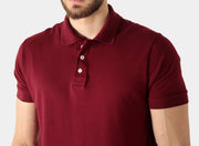 Polo Masculina Algodão Pima Elastano Lisa