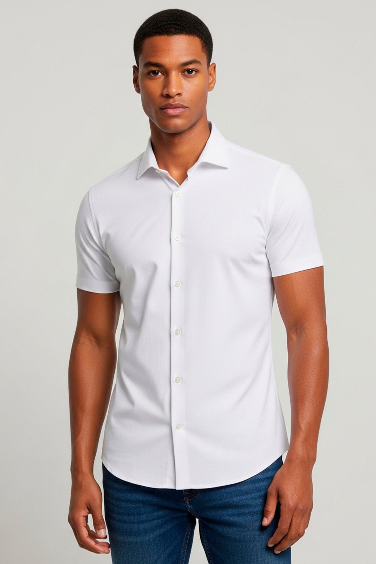 Camisa Manga Curta Slim Fit Básica