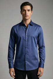 Camisa Manga Longa Slim Fit Algodão Egípcio