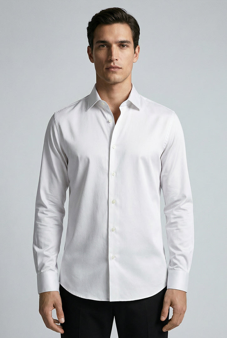 Camisa Manga Longa Slim Fit Algodão Egípcio