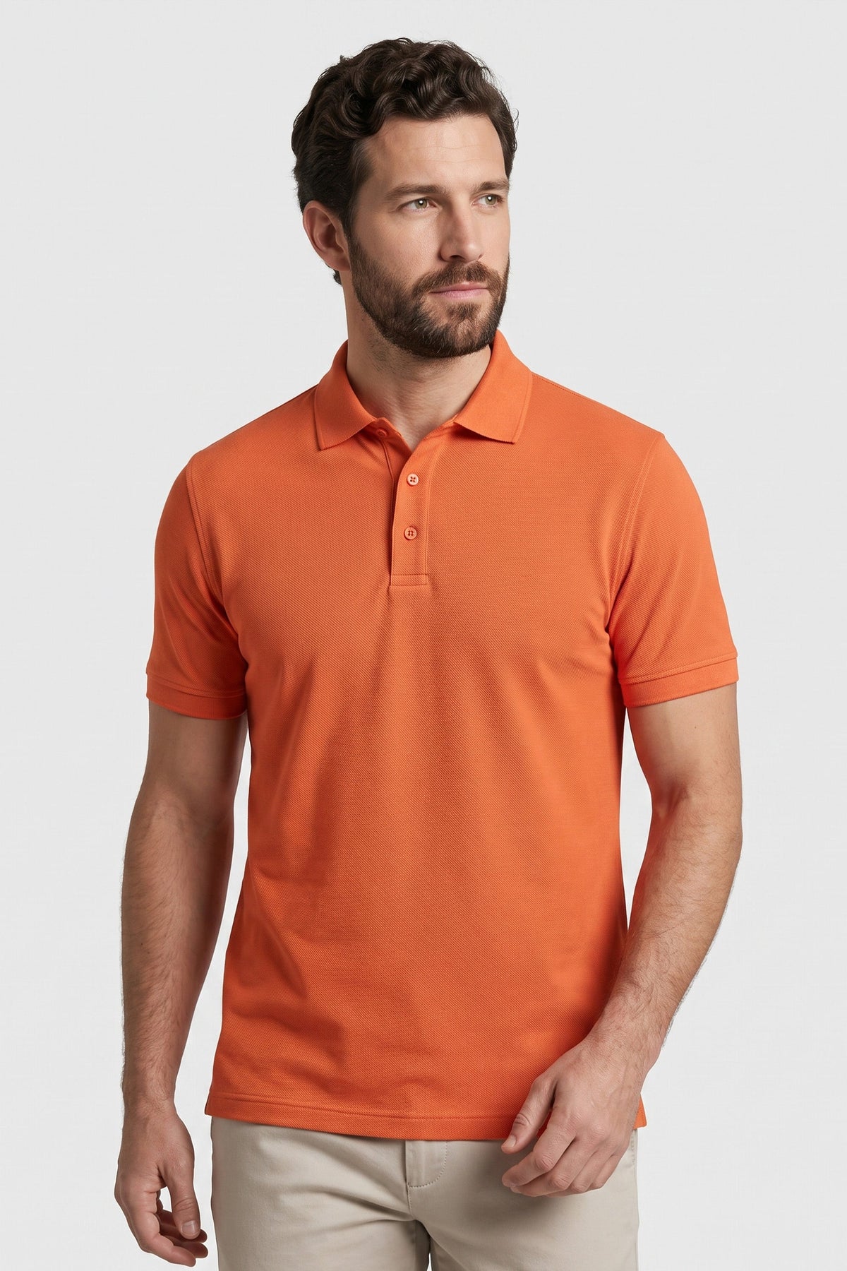 Polo Piquet Pima com Elastano Lisa