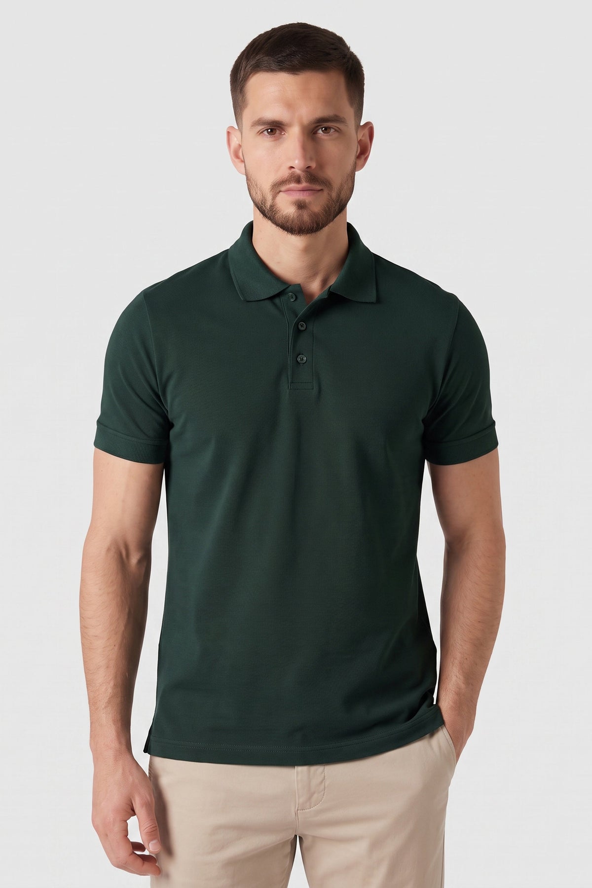 Polo Piquet Pima com Elastano Lisa