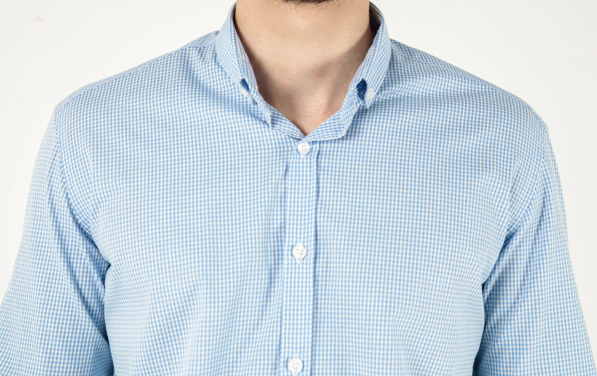 Camisa Manga Longa Slim Fit Button Down Xadrez