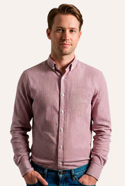 Camisa Manga Longa Slim Fit Button Down Xadrez