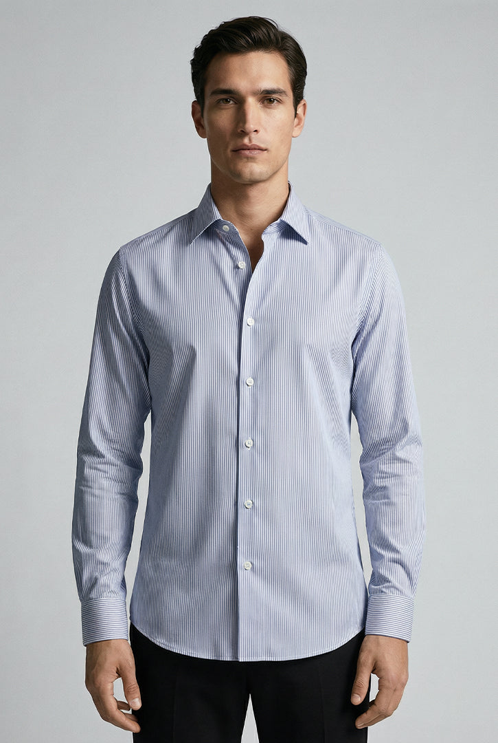 Camisa Manga Longa Slim Fit Algodão Egípcio