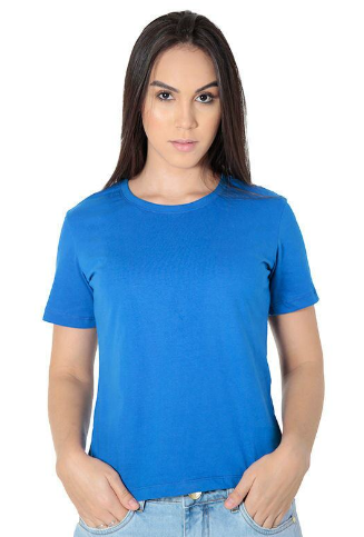 Camiseta Feminina Baby Long Gola Redonda