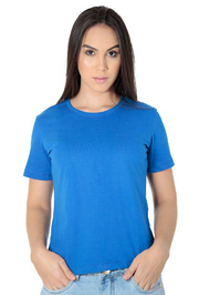 Camiseta Feminina Baby Long Gola Redonda