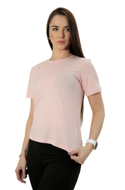 Camiseta Feminina Baby Long Gola Redonda