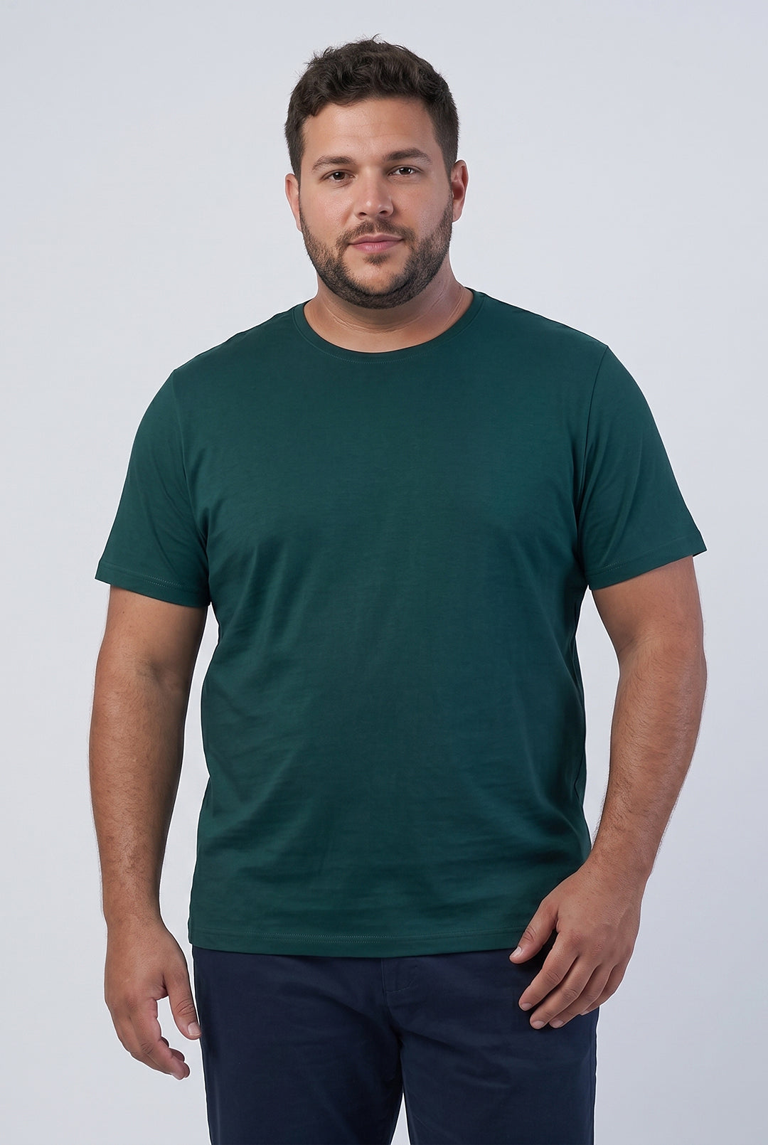 Camiseta Básica Gola Redonda Lisa Plus