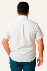 Camisa Manga Curta Plus Oxford Button Down