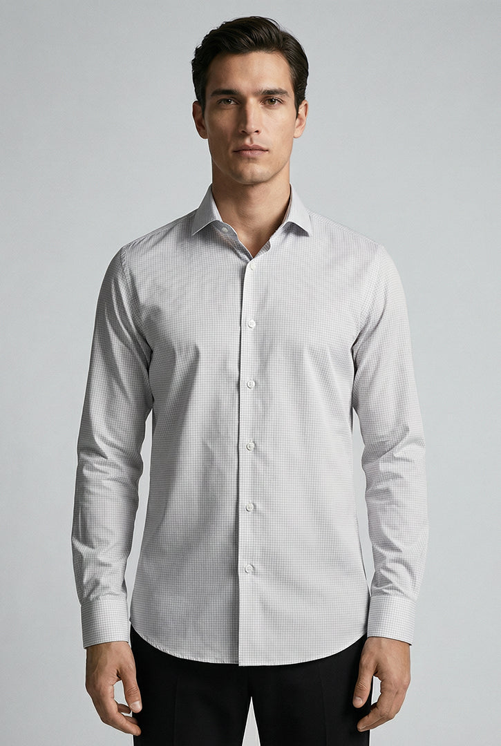 Camisa Manga Longa Slim Fit Algodão Egípcio