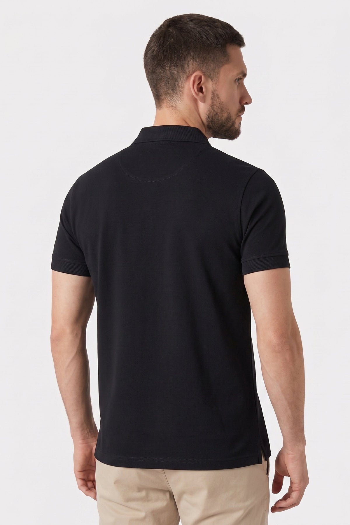 Polo Piquet Pima com Elastano Lisa