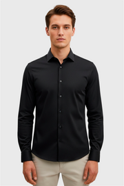 Camisa Manga Longa Super Slim Básica com Elastano