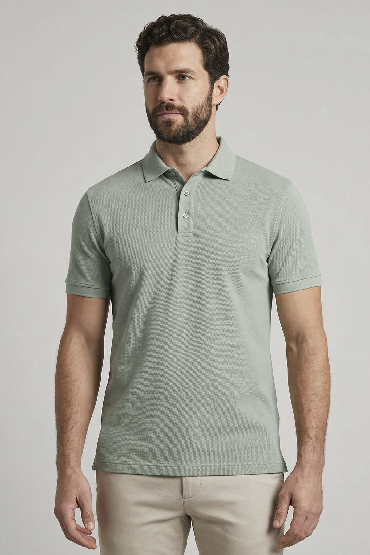 Polo Piquet Pima com Elastano Lisa