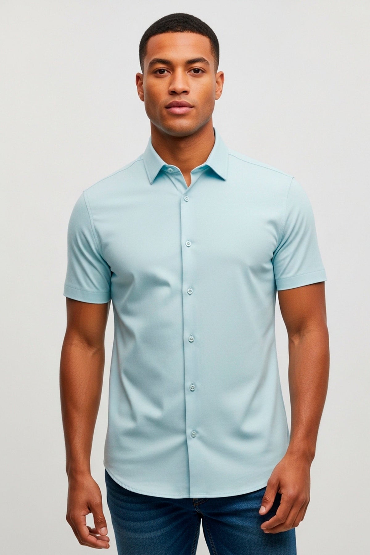 Camisa Manga Curta Slim Fit Básica