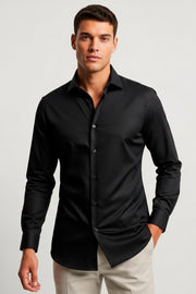 Camisa Manga Longa Slim Fit Básica Lisa