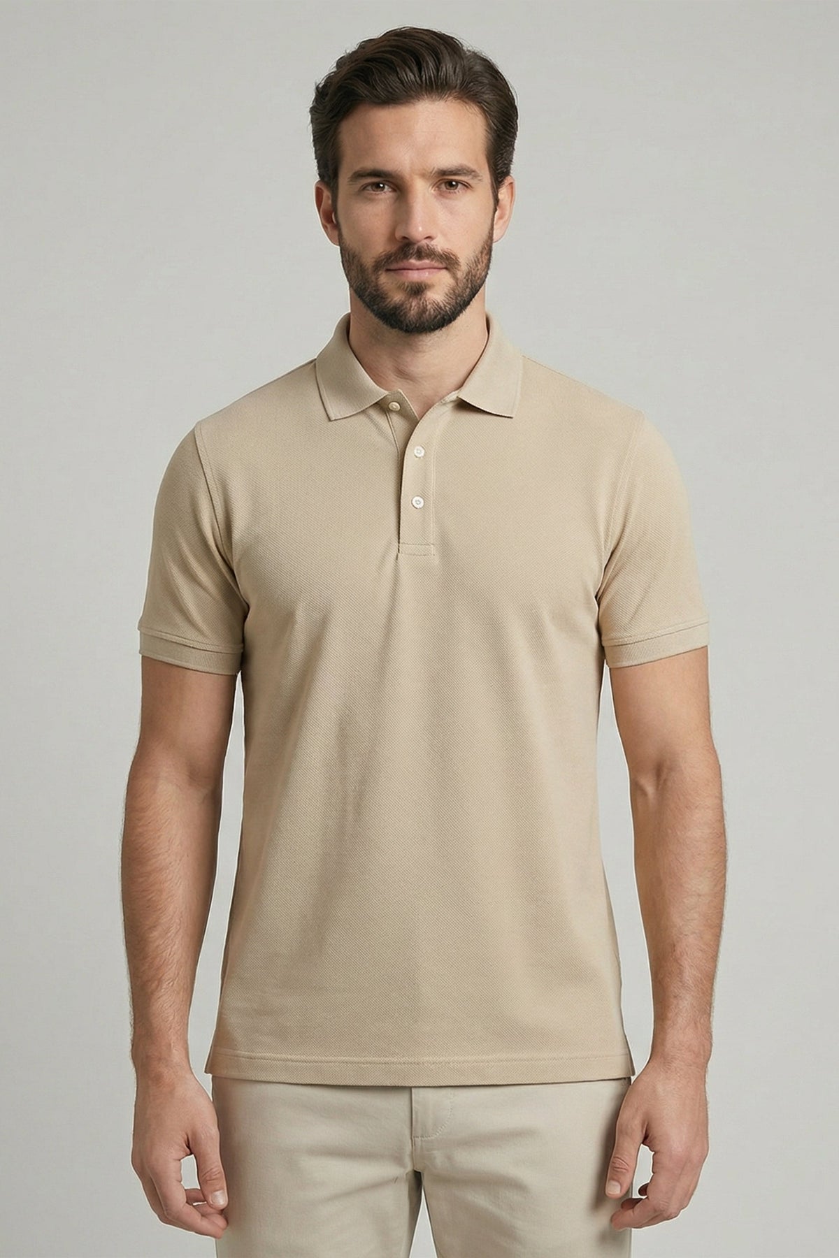 Polo Piquet Pima com Elastano Lisa