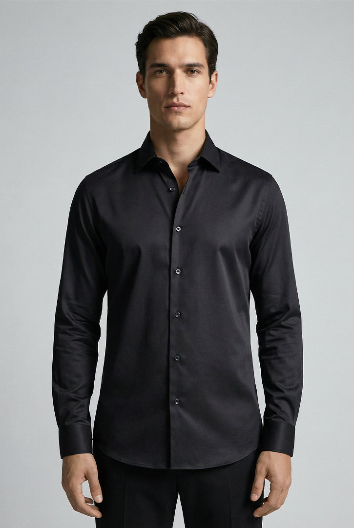 Camisa Manga Longa Slim Fit Algodão Egípcio